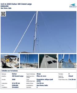 Visuel Brochure DUFOUR 460 GL