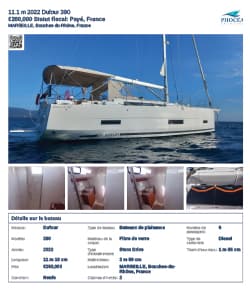 Descriptif DUFOUR 390 GL
